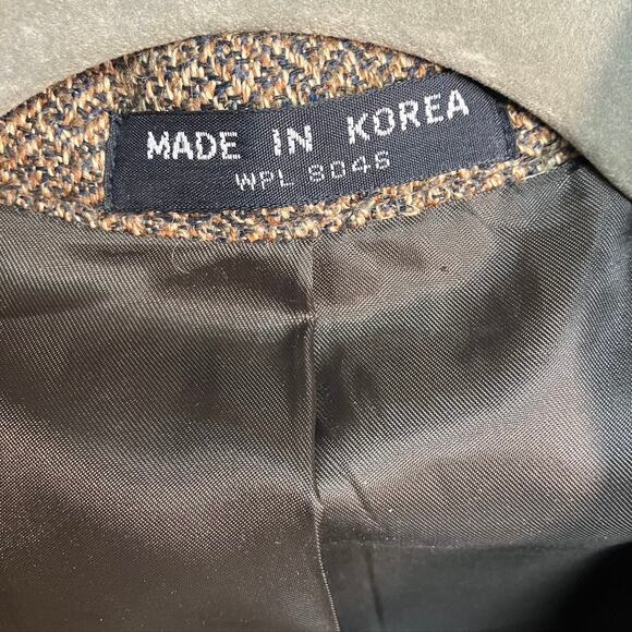 Vintage Club Room Mens 41R Brown Tweed Blazer Suit Jacket Wool Silk Alpaca Blend - Picture 9 of 16